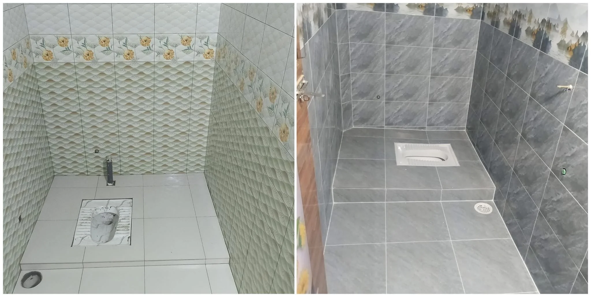 image of finished bathroom with tile installation